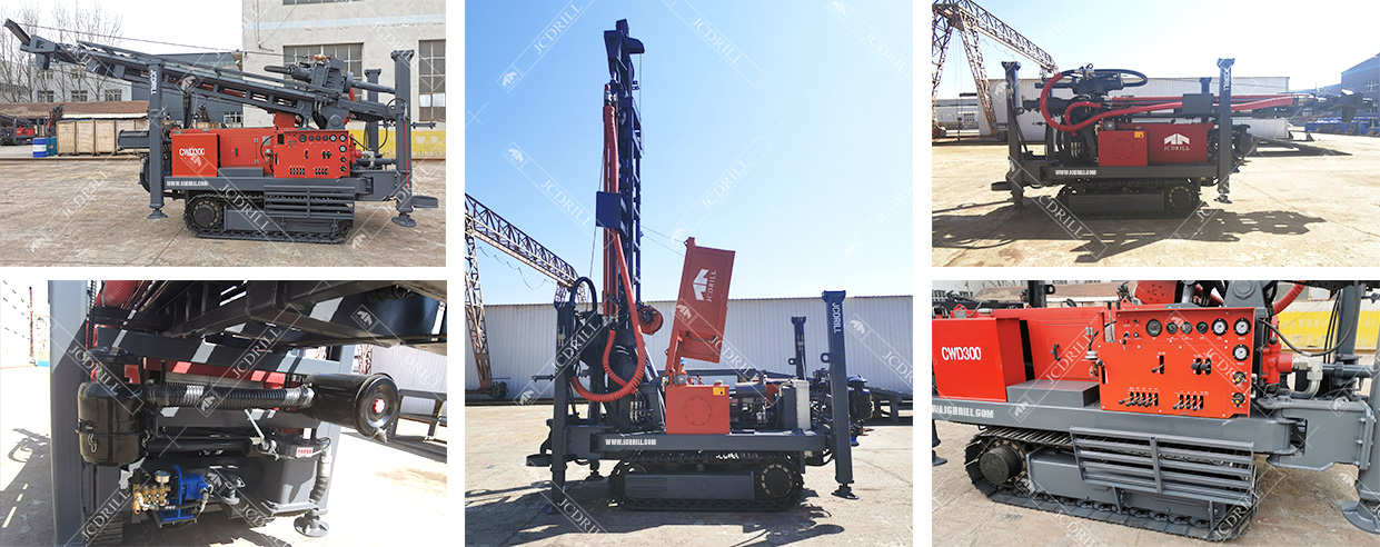 Foreuse hydraulique rotative sur chenilles pour forages