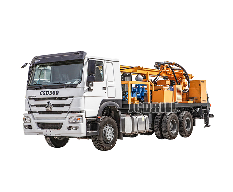 Foreuse rotative hydraulique montée sur camion avec compresseur d’air pour 300 m