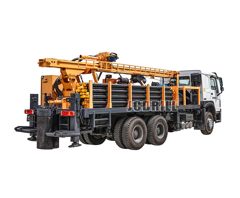 Foreuse rotative hydraulique montée sur camion avec compresseur d’air pour 300 m