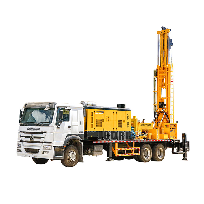 DTH Water Well Drilling Rig with Air Compressor for 200m
