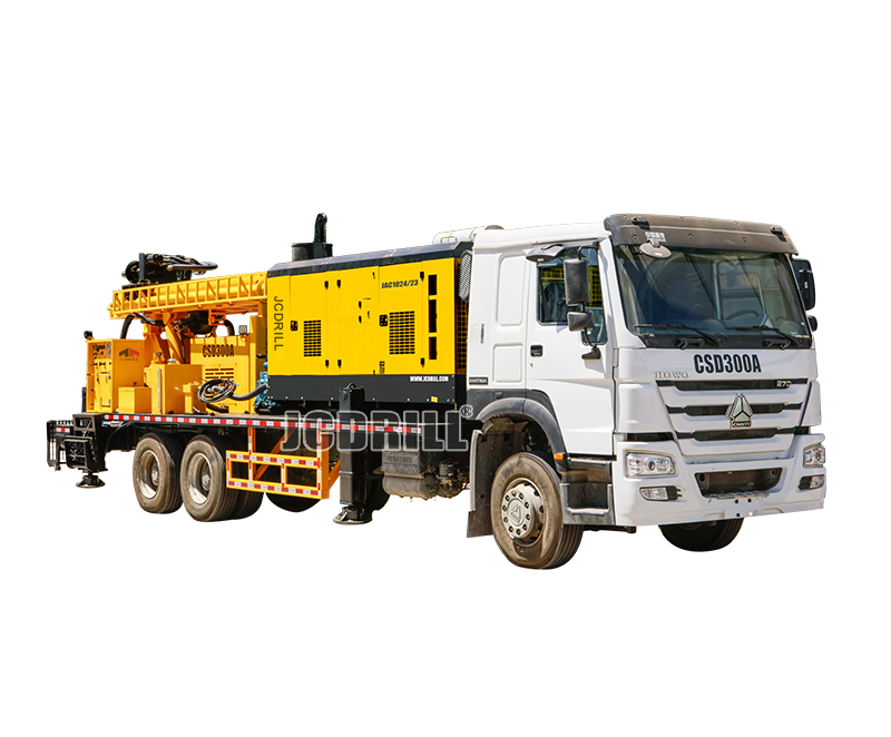 Foreuse de puits d’eau sur camion avec compresseur d’air