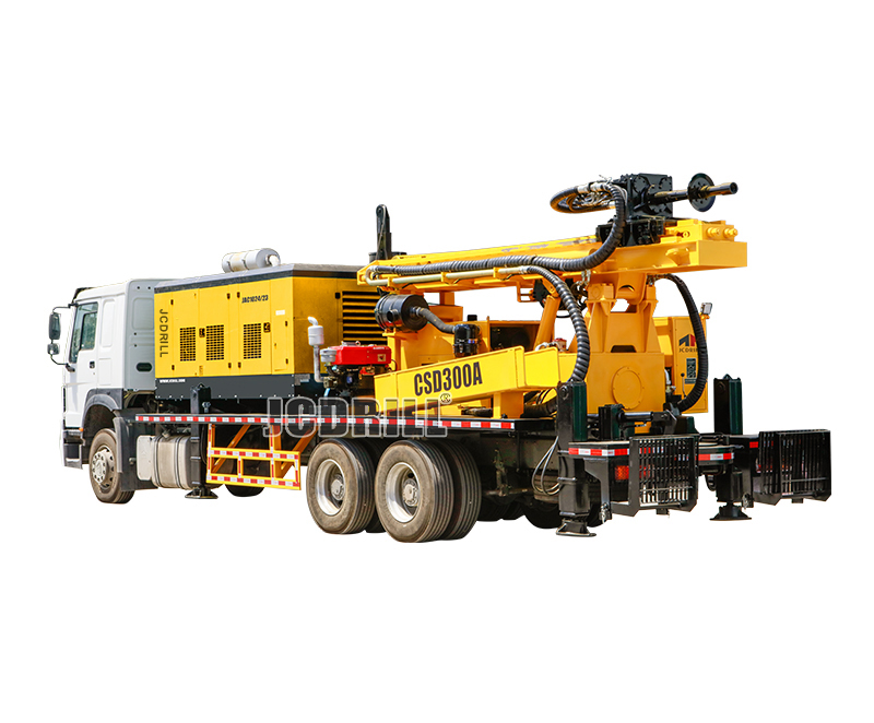 Foreuse de puits d’eau sur camion avec compresseur d’air