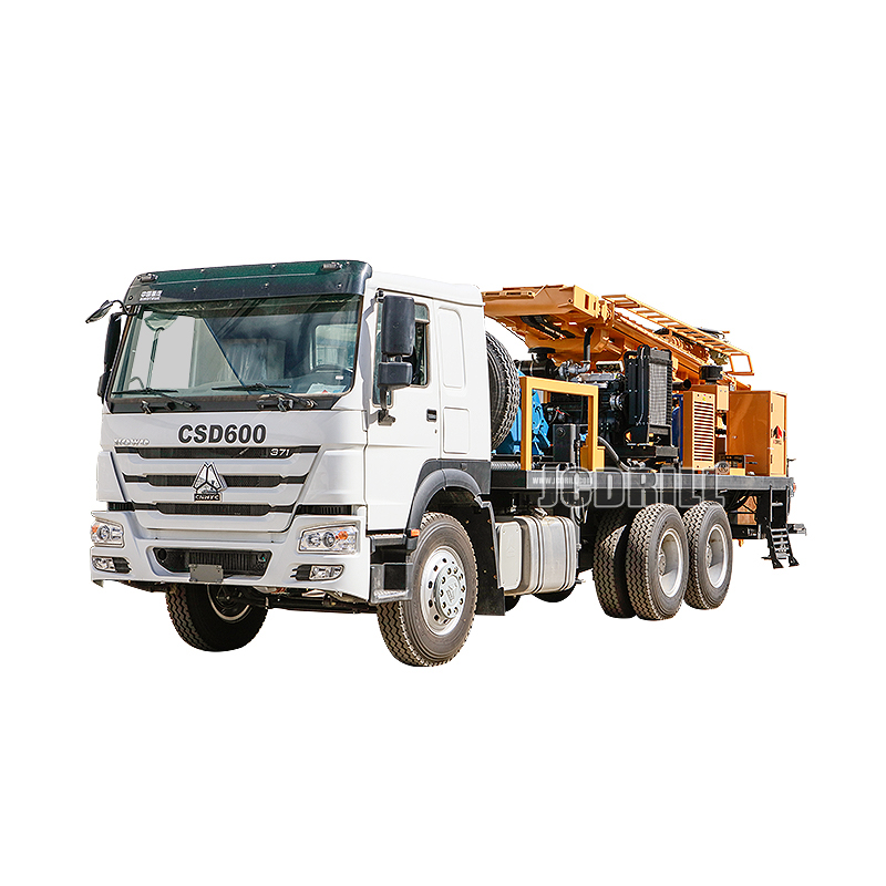 Foreuse de puits d’eau rotative hydraulique pneumatique montée sur camion