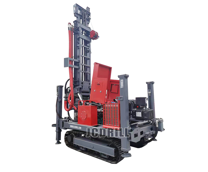 Plate-forme hydraulique de forage de puits d’eau sur chenilles pour 600m