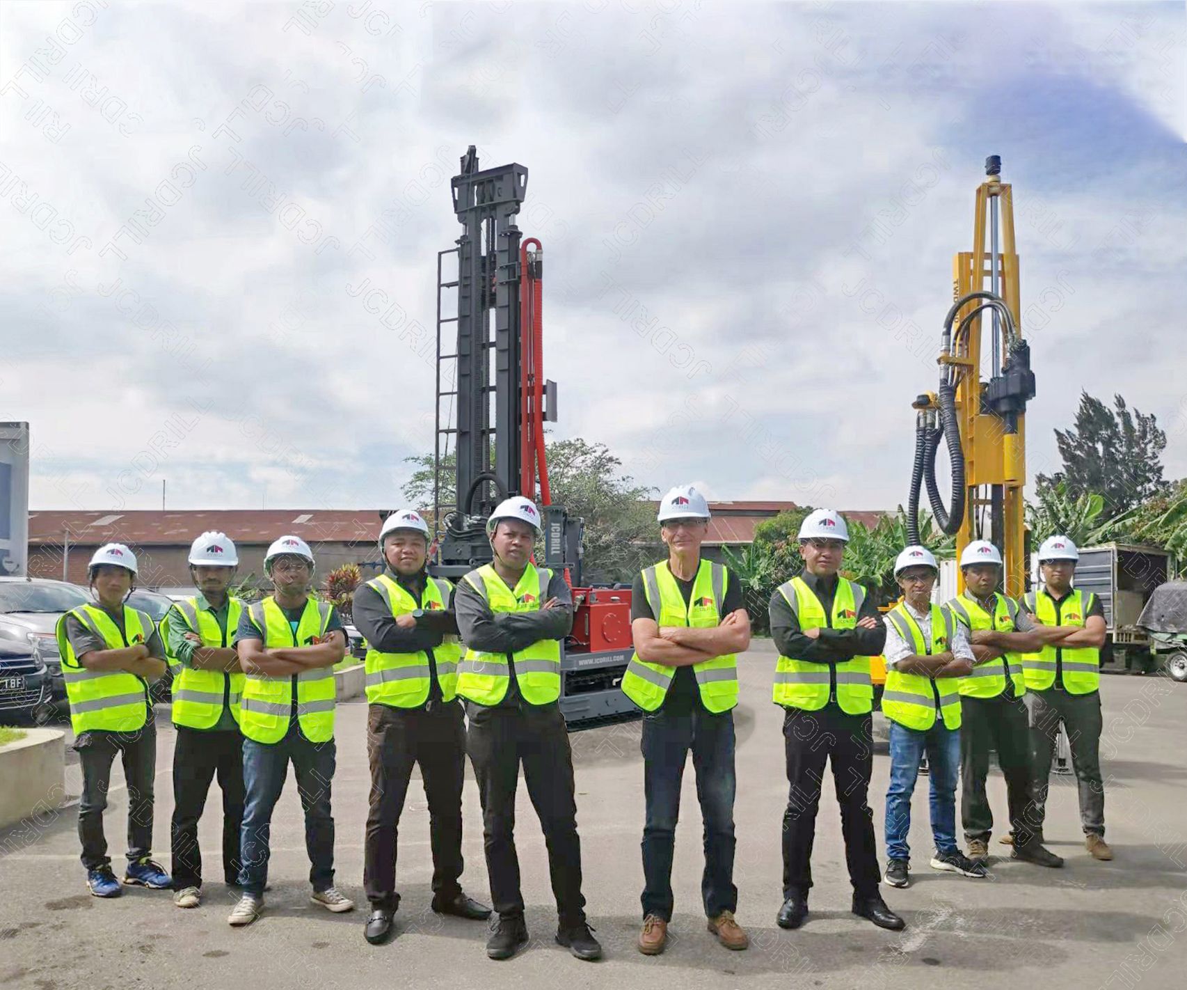 Plateforme de forage de puits d'eau de 200 m en Afrique